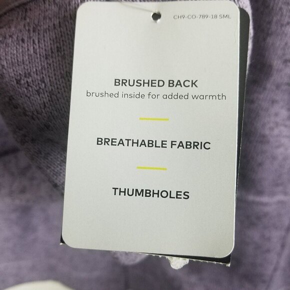 CHAMPION Woman's XL Purple heather Jacket Sweater Knit Zip Pockets Outdoors nwt - Picture 15 of 16